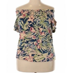 Chaps off the shoulder tropical floral top BOGO